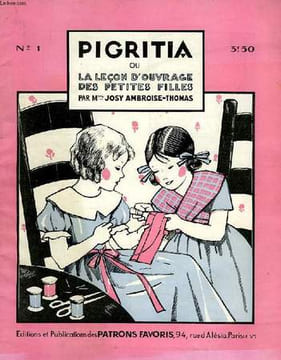 PIGRITIA, N° 1, OU LA LECON D'OUVRAGE DES PETITES FILLES. AMBROISE-THOMAS Josy
