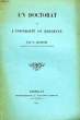 UN DOCTORAT DE L'UNIVERSITE DE BORDEAUX. DUHEM P.