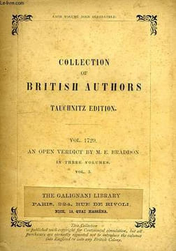 AN OPEN VERDICT (VOL.1729), IN THREE VOLUMES, VOLUME III. BRADDON M. E.