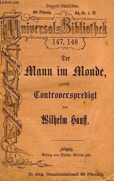 DER MANN IM MONDE, NEBST CONTROVERSPREDIGT. HAUFF WILHELM