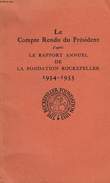 LE COMPTE RENDU DU PRESIDENT D'APRES LE RAPPORT ANNUEL DE LA FONDATION ROCKEFELLER, 1954-55. COLLECTIF