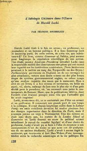 L'IDEOLOGIE UTILITAIRE DANS L'OEUVRE DE HAROLD LASKI