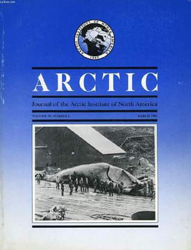 ARCTIC, JOURNAL OF THE ARCTIC INSTITUTE OF NORTH AMERICA, VOL. 39, N° 1, MARCH 1986. COLLECTIF