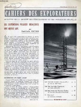 CAHIERS DES EXPLORATEURS, BULLETIN DE LA SOCIETE DES EXPLORATEURS ET DES VOYAGEURS FRANCAIS, NOUVELLE SERIE, N° 14, DEC. 1963. COLLECTIF