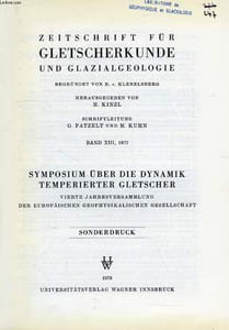 GLACIER FLUCTUATIONS IN THE MONT BLANC AREA (FRENCH ALPS), SYMPOSIUM UBER DIE DYNAMIK TEMPERIERTER GLETSCHER, VIERTE JAHRESVERSAMMLUNG DER EUROPAISCHEN GEOPHYSIKALISCHEN GESELLSCHAFT, SONDERDRUCK
