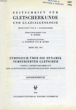 GLACIER FLUCTUATIONS IN THE MONT BLANC AREA (FRENCH ALPS), SYMPOSIUM UBER DIE DYNAMIK TEMPERIERTER GLETSCHER, VIERTE JAHRESVERSAMMLUNG DER ...