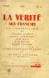 LA VERITE AUX FRANCAIS, N° 3, MARS 1937, SUR L'EXPERIENCE BLUM. COLLECTIF