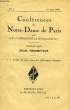CONFERENCES DE NOTRE-DAME DE PARIS, N° 1, 1er MARS 1936, I. L'IDEE DU SALUT DANS LES DIFFERENTES RELIGIONS. PINARD DE LA BOULLAYE H. s.j.