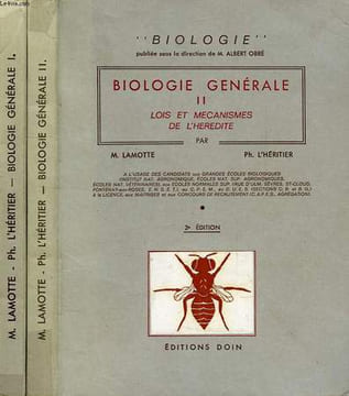 BIOLOGIE GENERALE, 2 TOMES. LAMOTTE MAXIME, L'HERITIER PHILIPPE