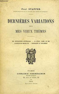 DERNIERES VARIATIONS SUR MES VIEUX THEMES