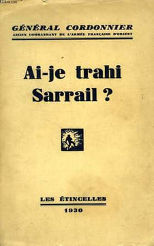 AI-JE TRAHI SARRAIL ?. CORDONNIER GENERAL
