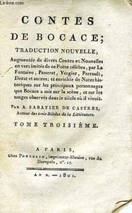 CONTES DE BOCCACE, TOME III