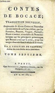 CONTES DE BOCCACE, TOME VII