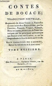 CONTES DE BOCCACE, TOME VIII