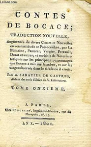 CONTES DE BOCCACE, TOME XI