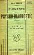ELEMENTS DE PSYCHO-DIAGNOSTIC, TOME II, LA TETE ET LE VISAGE (CEPHALOMETRIE). GASTIN LOUIS