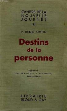 DESTINS DE LA PERSONNE. SIMON P. HENRI