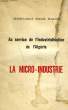 AU SERVICE DE L'INDUSTRIALISATION DE L'ALGERIE, LA MICRO-INDUSTRIE. COLLECTIF