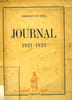 JOURNAL, 1921-1923. BOS CHARLS DU