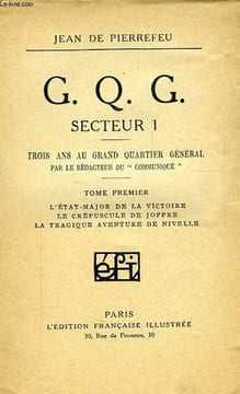 C.Q.G. SECTEUR 1, TOME I. PIERREFEU JEAN DE