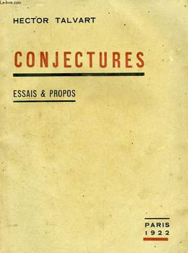 CONJECTURES, ESSAIS ET PROPOS. TALVART Hector