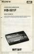 SONY, ORDINATEUR DOMESTIQUE HB-501F, MODE D'EMPLOI. COLLECTIF