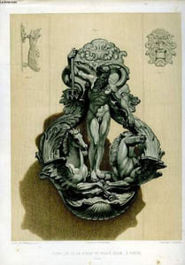 HEURTOIR EN BRONZE A LA PORTE DU PALAIS PISANI A VENISE
