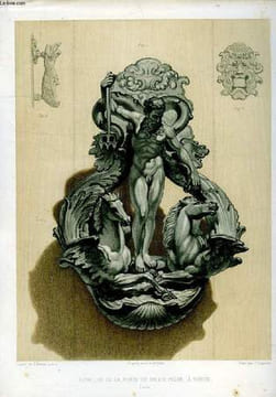 HEURTOIR EN BRONZE A LA PORTE DU PALAIS PISANI A VENISE. GAILHABAUD Jules