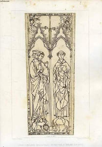 DALLE TUMULAIRE DANS L'EGLISE CATHEDRALE A CHALONS-SUR-MARNE