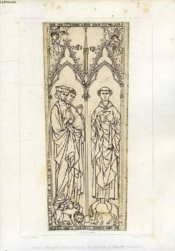 DALLE TUMULAIRE DANS L'EGLISE CATHEDRALE A CHALONS-SUR-MARNE. GAILHABAUD Jules