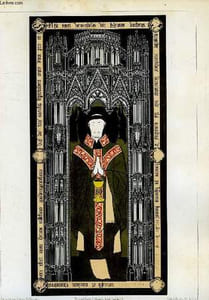 DALLE TUMULAIRE DU CHANOINE SIMON BOCHEUX, DANS L'ANCIENNE CATHEDRALE A St-OMER