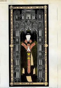 DALLE TUMULAIRE DU CHANOINE SIMON BOCHEUX, DANS L'ANCIENNE CATHEDRALE A St-OMER. GAILHABAUD Jules