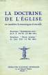 LA DOCTRINE DE L'EGLISE EN MATIERE ECONOMIQUE ET SOCIALE. PIE IX, LEON XIII