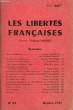 LES LIBERTES FRANCAISES, N° 23, OCT. 1957. COLLECTIF