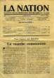 LA NATION, BULLETIN DE LA FEDERATION REPUBLICAINE DE FRANCE, N° 13, 3 AVRIL 1926. COLLECTIF