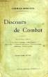 DISCOURS DE COMBAT, 1re SERIE. BRUNETIERE FERDINAND
