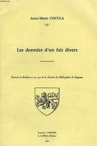 LES DONNEES D'UN FAIT DIVERS