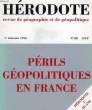 HERODOTE, REVUE DE GEOGRAPHIE ET DE GEOPOLITIQUE, N° 80, 1er TRIMESTRE 1996. COLLECTIF