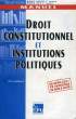 DROIT CONSTITUTIONNEL ET INSTITUTIONS POLITIQUES, DEUG DROIT, AES. FOILLARD PHILIPPE