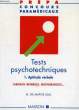 TESTS PSYCHOTECHNIQUES, 1. APTITUDE VERBALE, CANDIDATS INFIRMIERS, ERGOTHERAPEUTES. DE MATOS LEAL MARTINE