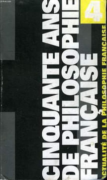 CINQUANTE ANS DE PHILOSOPHIE FRANCAISE, 4. SICHERE BERNARD