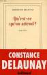 QU'EST-CE QU'ON ATTEND ?. DELAUNAY CONSTANCE