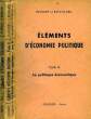 ELEMENTS D'ECONOMIE POLITIQUE, 3 TOMES. REVERDY M., BATAILLARD P.