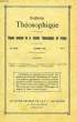 BULLETIN THEOSOPHIQUE, 31e ANNEE, N° 1, JAN. 1930. COLLECTIF