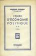 COURS D'ECONOMIE POLITIQUE, TOME II. NOGARO BERTRAND
