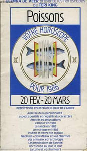 POISSONS, VOTRE HOROSCOPE POUR 1986
