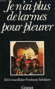 JE N'AI PLUS DE LARMES POUR PLEURER. SAHEBJAM FREIDOUNE