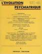 L'EVOLUTION PSYCHIATRIQUE, TOME XLII, FASC. I, JAN.-MARS 1977. COLLECTIF