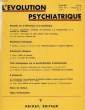 L'EVOLUTION PSYCHIATRIQUE, TOME XLIV, FASC. II, AVRIL-JUIN 1979. COLLECTIF