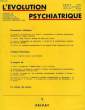 L'EVOLUTION PSYCHIATRIQUE, TOME 48, FASC. 1, JAN.-MARS 1983. COLLECTIF